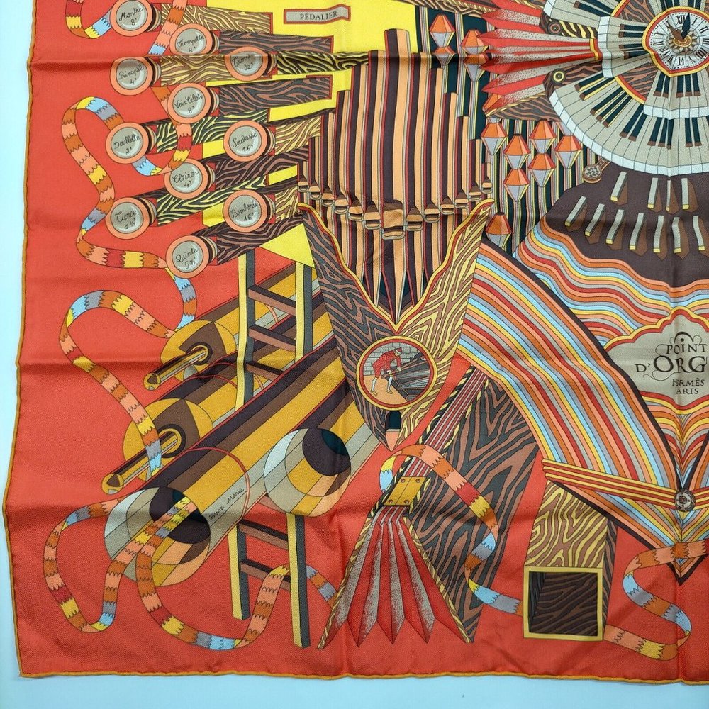 Hermes scarf Carre 90 Oranges Silk100% - Picture 5 of 11